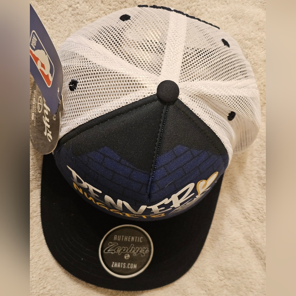 NWT Zephyr Blue and Gray Denver Nuggets Adjustable Cap. - Picture 4 of 9